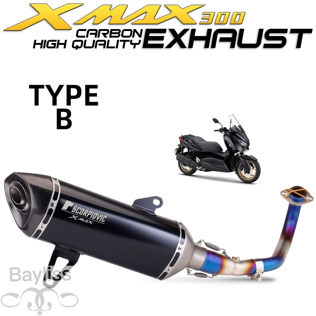 【並行輸入品】 エキゾーストサイレンサー スリップオン バイク用xmax300 250 xmax 300 x max250 2017-2022の画像