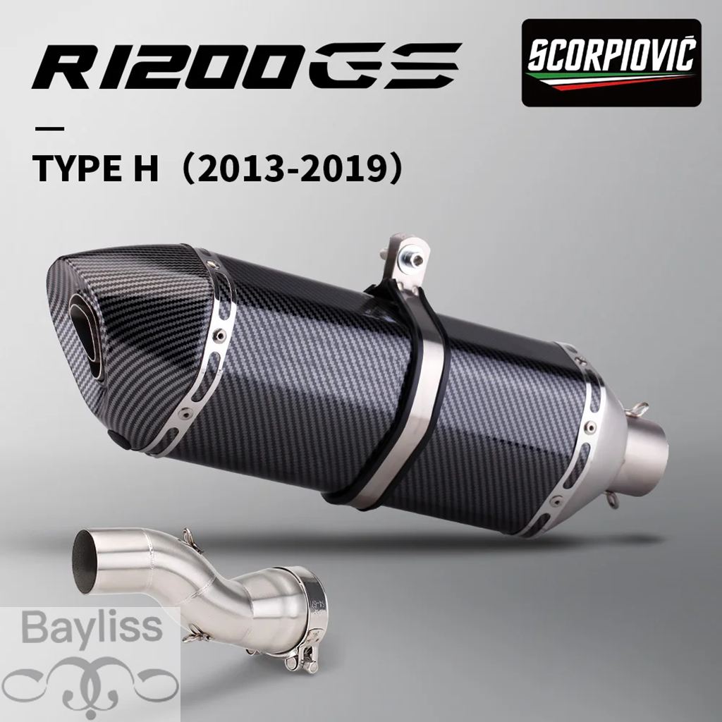 【並行輸入品】 バイクマフラースリップオン R1200GS ADV 接続チューブモトエスケープスリップオン R1200GS アドベンチャー 2013-2019の画像