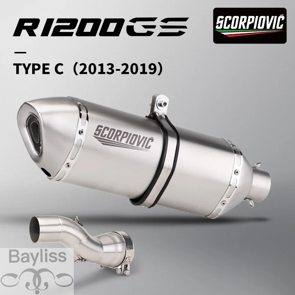 【並行輸入品】 バイクマフラースリップオン R1200GS ADV 接続チューブモトエスケープスリップオン R1200GS アドベンチャー 2013-2019の画像