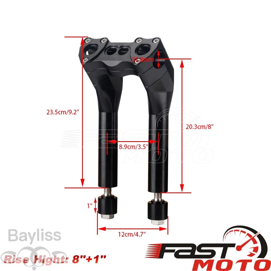【並行輸入品】 バイク用ハンドルバーライザー6 インチプルバックメアジャスタラー ハーレーカフェレーサーチョッパーボバー用32mm 1-1/4 '''適合の画像