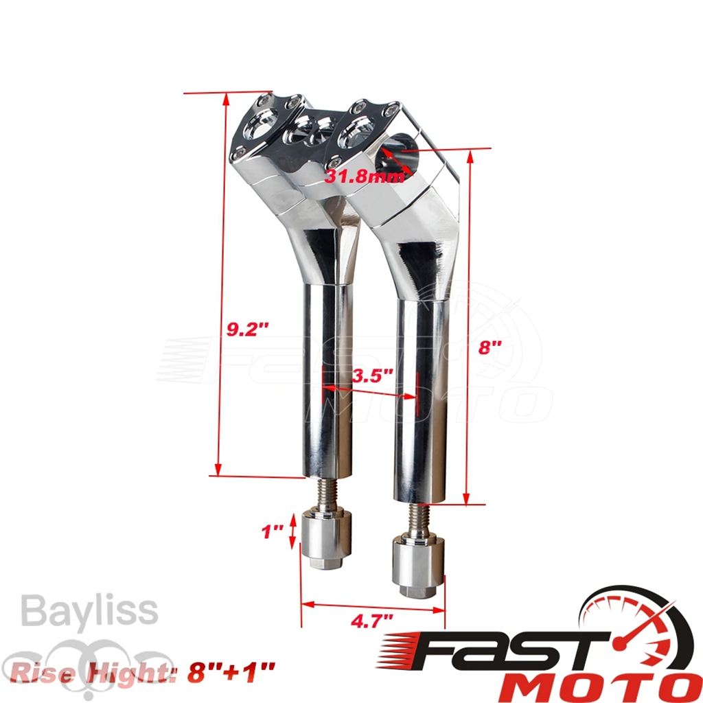 【並行輸入品】 バイク用ハンドルバーライザー6 インチプルバックメアジャスタラー ハーレーカフェレーサーチョッパーボバー用32mm 1-1/4 '''適合の画像