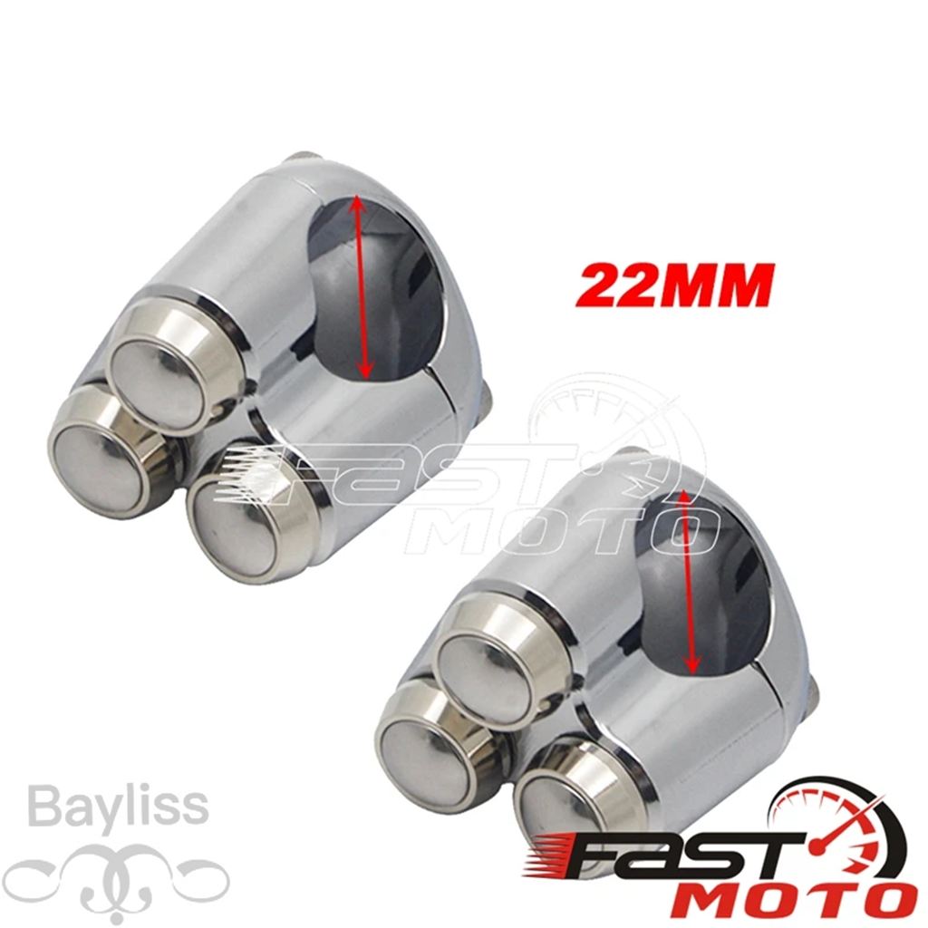 S コスメ×8 3ボタンバイクスイッチ22mm25mmハンドルコントローラスイッチ