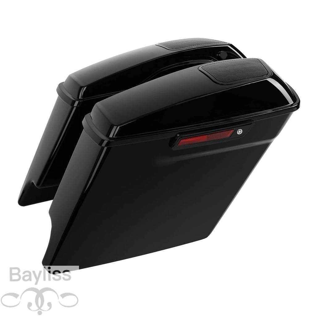 【並行輸入品】 バイク用拡張スピーカーサドルバッグ ハーレーツーリングエレクトラ用カットアウトフィット ロードグライド ストリートグライド 2014-2024 5イ_2