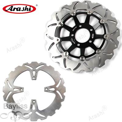 【並行輸入品】 Arashi-CNCフロントリアブレーキディスクローター 310mm 250mm Suzuki gs f 500 gs500f gsf500 2004 2005 2006 2007 1セットの画像
