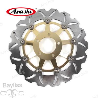 【並行輸入品】 Arashi-CNCフロントリアブレーキディスクローター 310mm 250mm Suzuki gs f 500 gs500f gsf500 2004 2005 2006 2007 1セットの画像