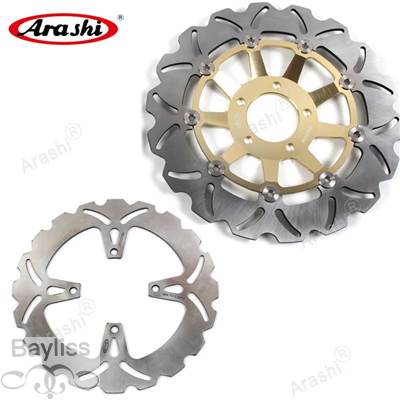 【並行輸入品】 Arashi-CNCフロントリアブレーキディスクローター 310mm 250mm Suzuki gs f 500 gs500f gsf500 2004 2005 2006 2007 1セットの画像