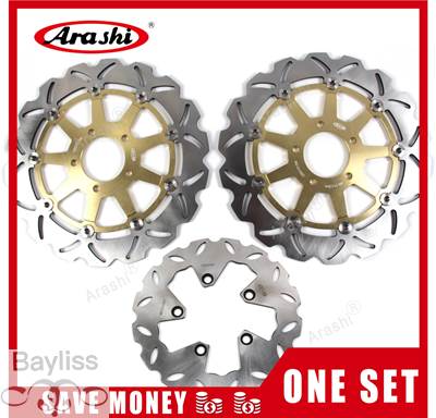 【並行輸入品】 Arashi-CNCフロントリアブレーキディスクローター スズキGSX-R gsxr 1300 2005 2006 2005 2006 320mm 240mm 1セット_5
