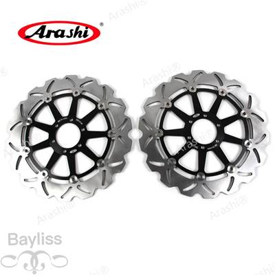 【並行輸入品】 Arashi-cncフルフローティングフロントブレーキディスクローター aprilia dorsoduro factory 750 2010 2011 2012 2013 rsv1000 1998-2000 1ペア_1