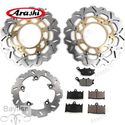 【並行輸入品】 Arashi-CNCフロントリアブレーキディスクローターパッド スズキgsx 1250 2010 2011 2012 2013 2014 2015 gsx1250fa 2012-2015_4