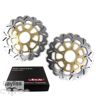 【並行輸入品】 嵐-Kawasaki zzr用ブレーキディスクセット ABS 1400 2008-2020 CNC フローティング フロントリアディスクローター 2006 2007_1