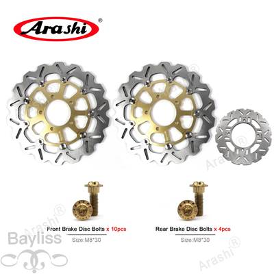 【並行輸入品】 嵐-Kawasaki zzr用ブレーキディスクセット ABS 1400 2008-2020 CNC フローティング フロントリアディスクローター 2006 2007_3