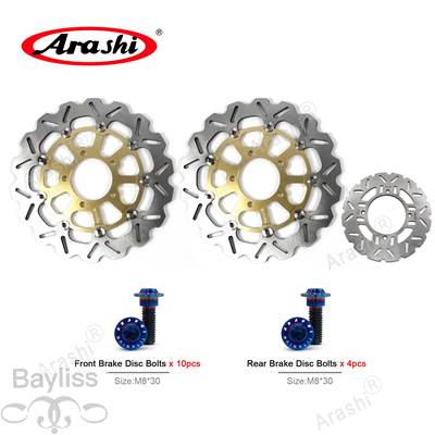 【並行輸入品】 嵐-Kawasaki zzr用ブレーキディスクセット ABS 1400 2008-2020 CNC フローティング フロントリアディスクローター 2006 2007_4