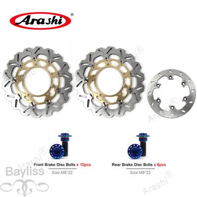 【並行輸入品】 嵐-CNCフロント / リアブレーキディスクローター スズキgsxr1300ハヤブサ2008-2015 gsx r GSX-R 1300 2009 2011 2012 2013 2014 1セット_3