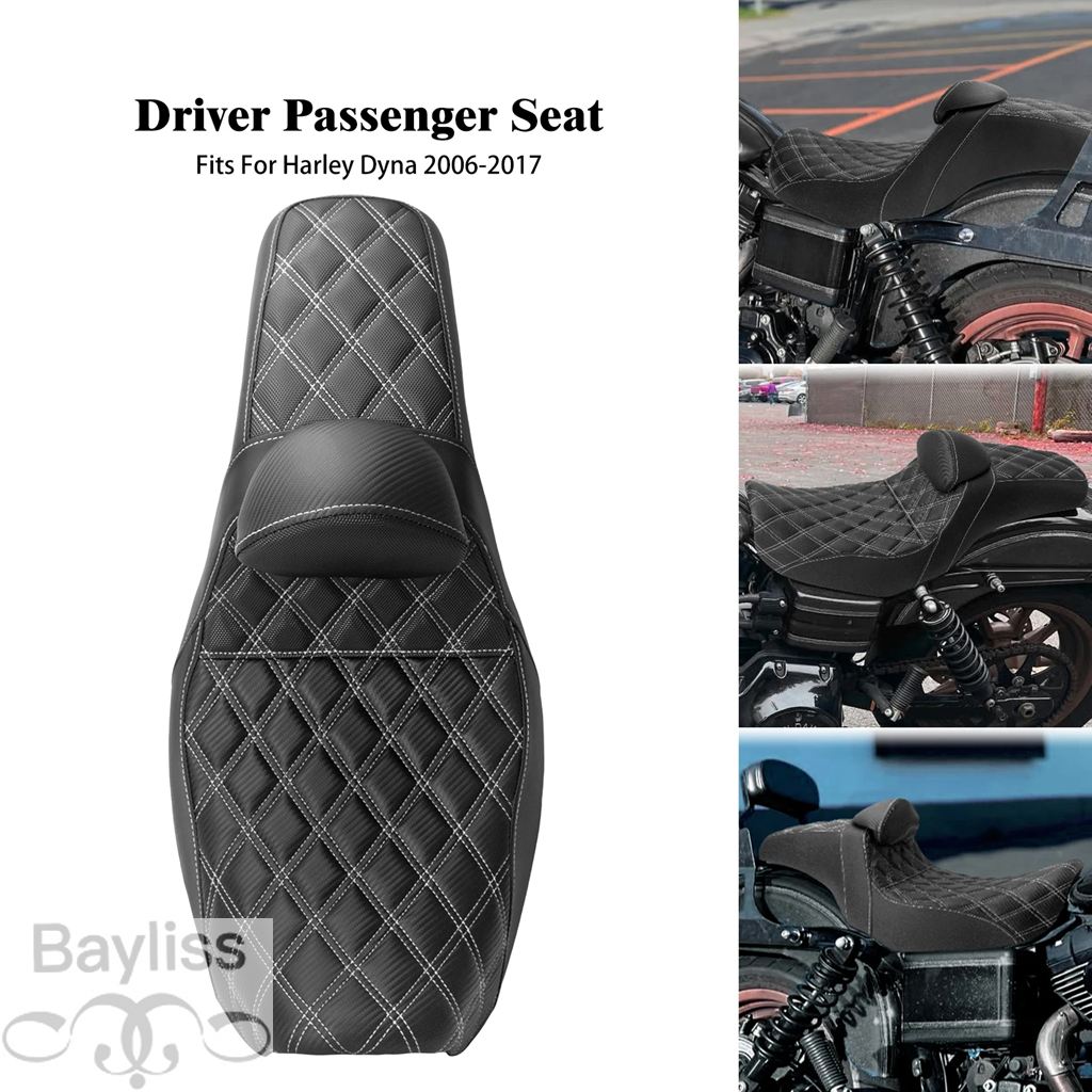 ハーレー　カスタムシート 並行輸入品】 バイクツーアップシート運転席助手席クッションシート