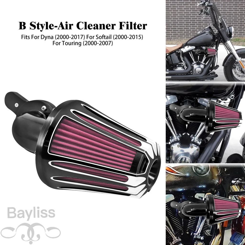 【並行輸入品】 バイク用アルミフィルター付きエアクリーナー ハーレースポーツスターXL 883 ソフテールブレイクアウト ダイナツーリング エレクトリックストリの画像