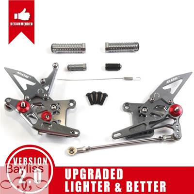 【並行輸入品】 Arashi-CNCバイクフットレスト ライダーフットペグ スピードトリプル1050 r 2005-2010用リアセットフットレスト 1セット_4