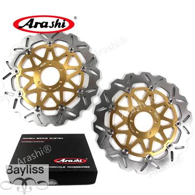 【並行輸入品】 アラシ-フルフローティングフロントブレーキディスクローター cnc aprilia rsv sp 1000 1999 2000 rsv1000 mana 850 07-11 shiver gt 1ペア_2
