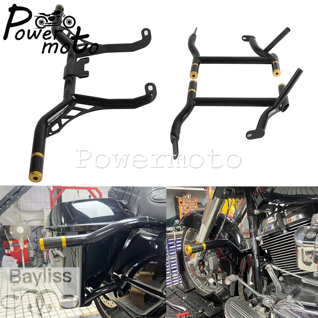 【並行輸入品】スライダーエンドチューブクラッシュバーサドルバッグレールエンジンガードハーレーツーリングストリートロードグライドキング FLHXS FLTRXS_5