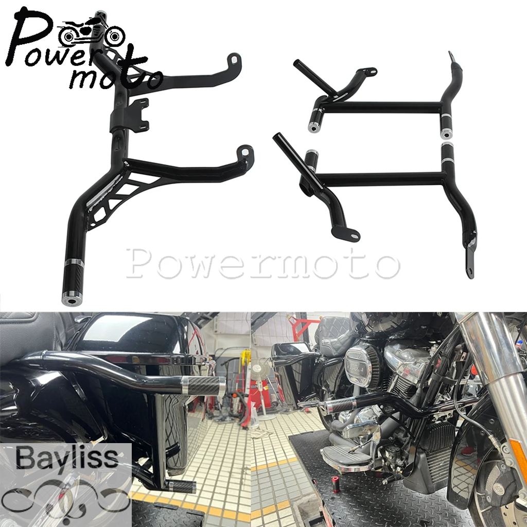 【並行輸入品】スライダーエンドチューブクラッシュバーサドルバッグレールエンジンガードハーレーツーリングストリートロードグライドキング FLHXS FLTRXS_4