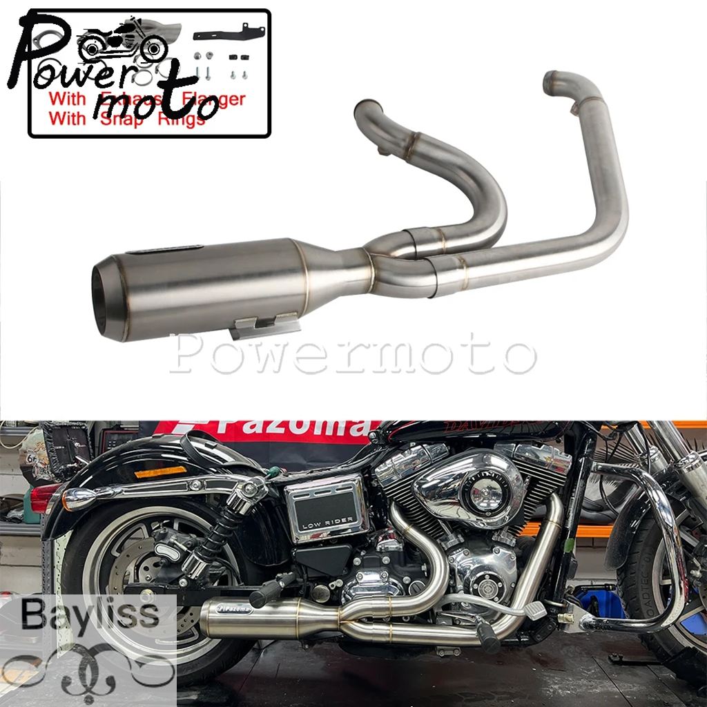 並行輸入品】バイクフルマフラーアセンブリシステム 2-into-1 マフラー