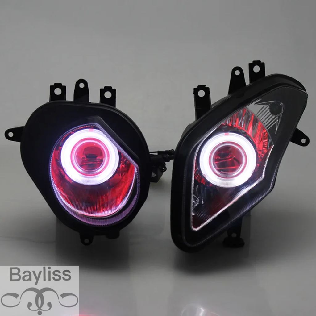【並行輸入品】バイクヘッドライト LED カスタムバイキセノンヘッドライトランプ HID プロジェクターヘッドランプアセンブリファロパラモト BMW S1000RRの画像
