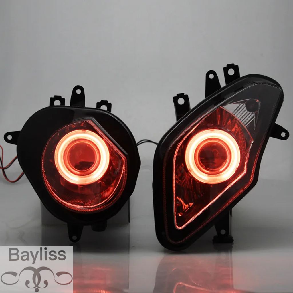 【並行輸入品】バイクヘッドライト LED カスタムバイキセノンヘッドライトランプ HID プロジェクターヘッドランプアセンブリファロパラモト BMW S1000RRの画像