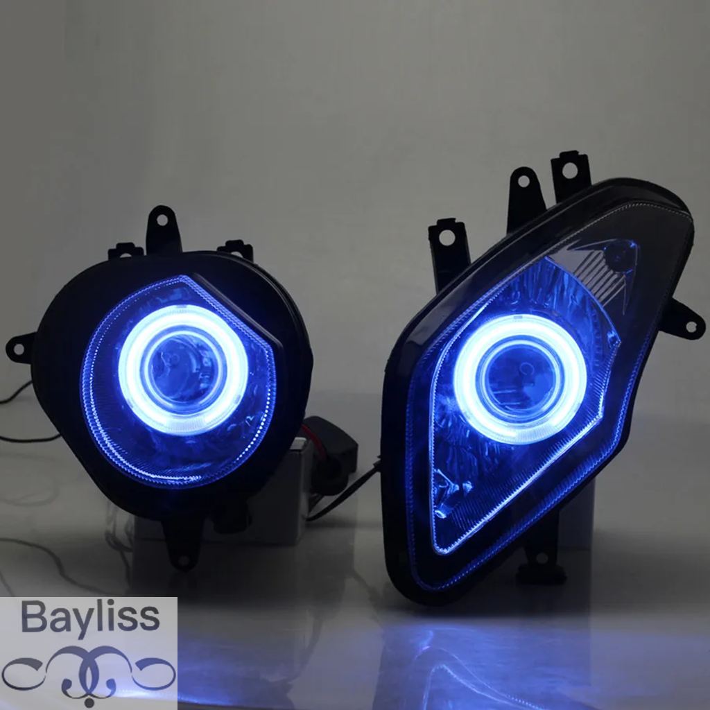 【並行輸入品】バイクヘッドライト LED カスタムバイキセノンヘッドライトランプ HID プロジェクターヘッドランプアセンブリファロパラモト BMW S1000RRの画像