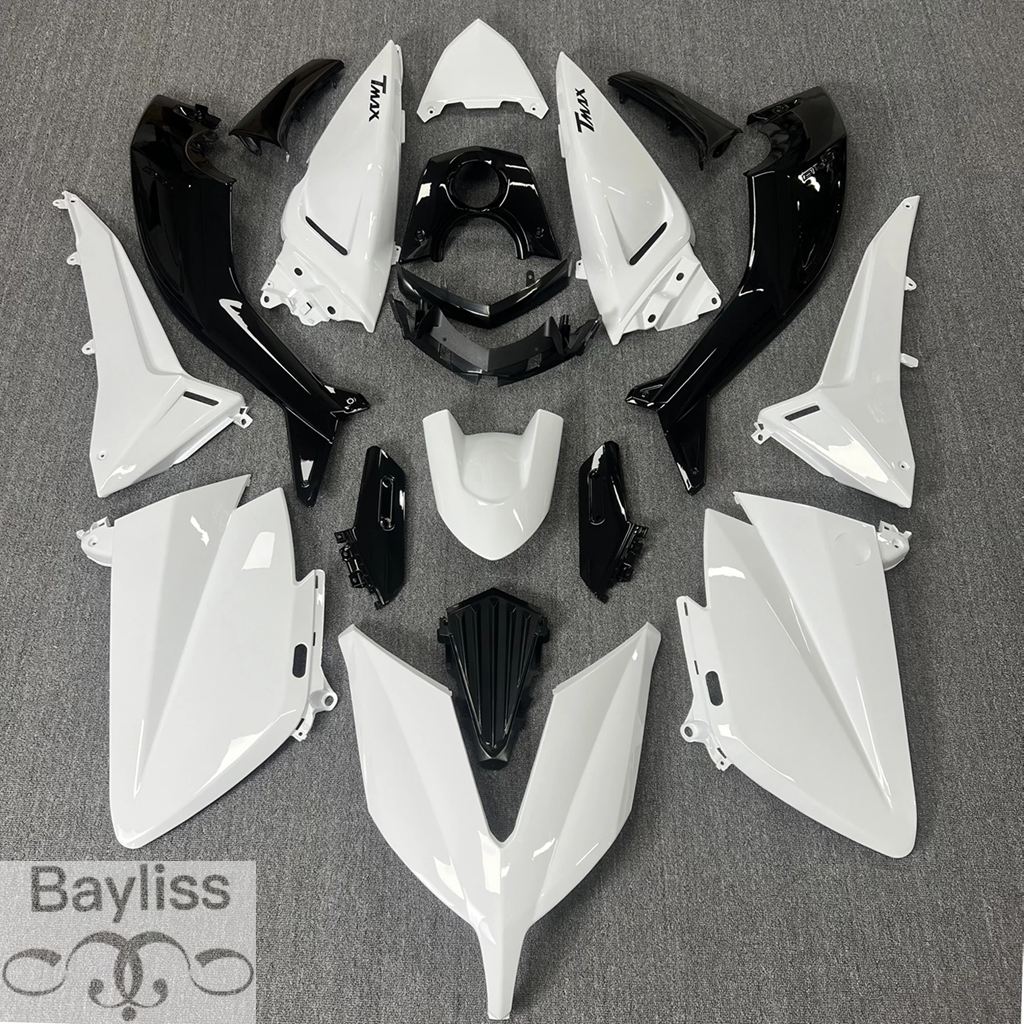 【並行輸入品】ヤマハ TMAX530 バイクフェアリング 2015 2016 15 16 TMX530 黒白バイクシェル ABS 射出モールドの画像