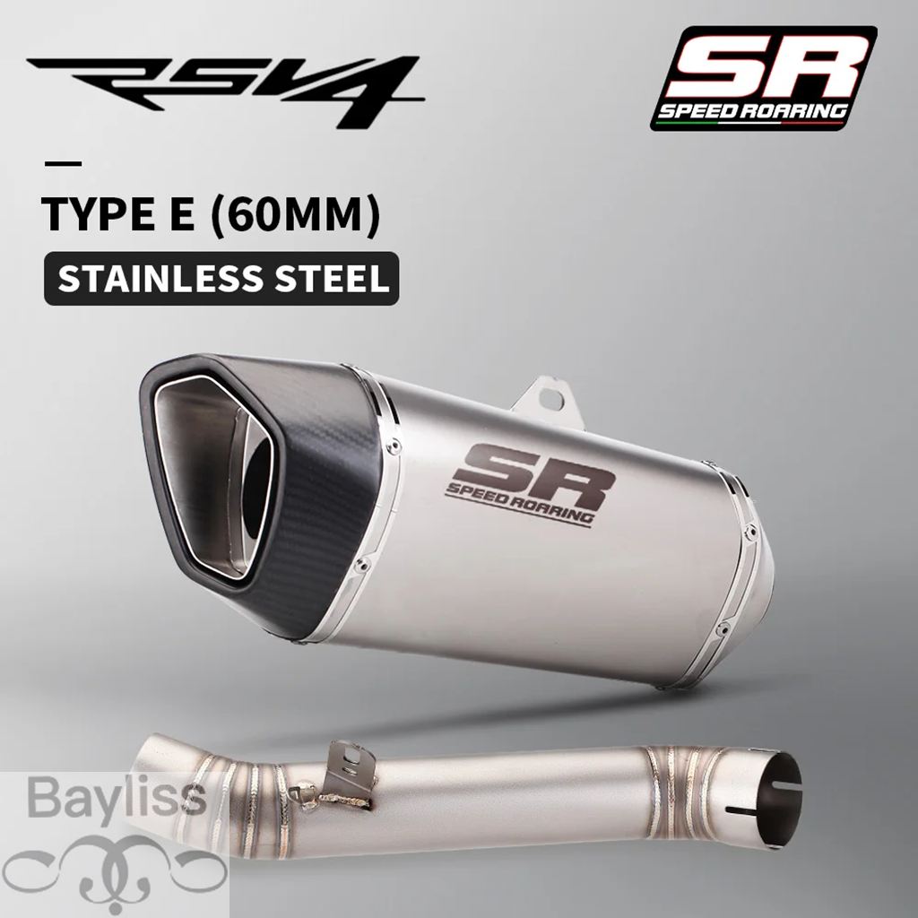 【並行輸入品】アプリリア RSV4 2009 2010 2011 2012 2013 2014 2015 バイク排気エスケープマフラーステンレスミドルリンクパイプの画像