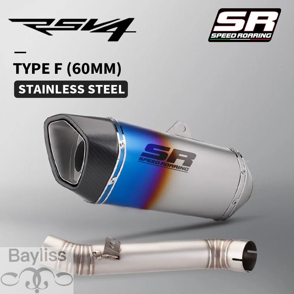 【並行輸入品】アプリリア RSV4 2009 2010 2011 2012 2013 2014 2015 バイク排気エスケープマフラーステンレスミドルリンクパイプの画像