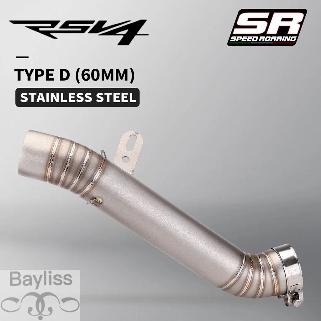 【並行輸入品】アプリリア RSV4 2009 2010 2011 2012 2013 2014 2015 バイク排気エスケープマフラーステンレスミドルリンクパイプの画像