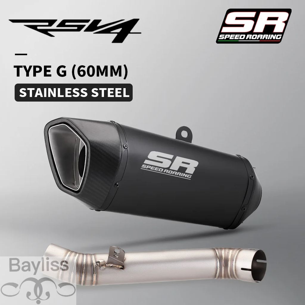 【並行輸入品】アプリリア RSV4 2009 2010 2011 2012 2013 2014 2015 バイク排気エスケープマフラーステンレスミドルリンクパイプの画像
