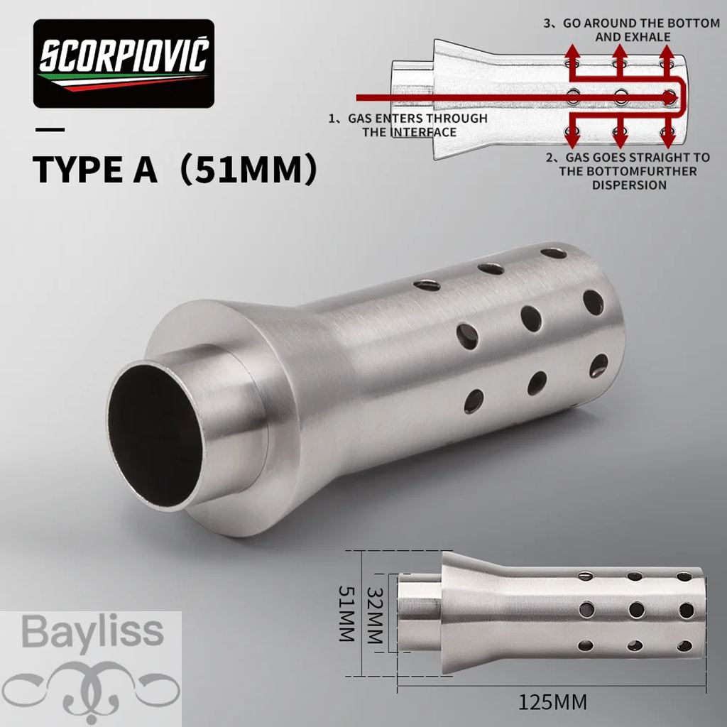 並行輸入品】汎用バイク 51 mmエキゾーストマフラーバッフル
