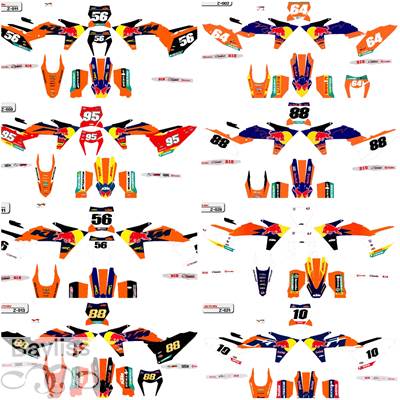 【並行輸入品】 バイクステッカー フルキット ktm sx sxf 250 450 2024 exc xcw 2024-2026 3m カスタム 傷防止 バイクグラフィックステッカー_1