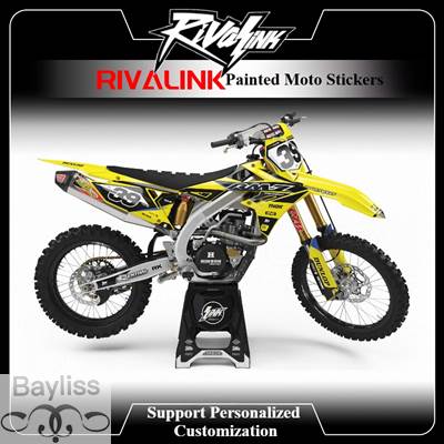 【並行輸入品】 Otom-バイクナンバー用カスタムグラフィックステッカー スズキrmz 250 rmz 450 バイク用ステッカーキット フルステッカーキット 2018-2021_2