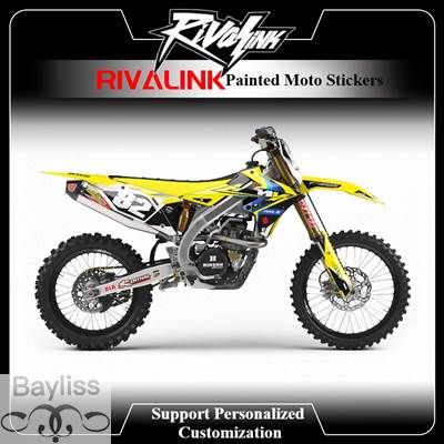 【並行輸入品】 バイク用カスタムフルステッカーキット 傷防止グラフィックステッカー スズキrmz 250 450 2018 2019 2020 2021 2022 2023 2024 3m_2