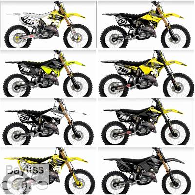 【並行輸入品】 バイク用カスタムフルステッカーキット 傷防止グラフィックステッカー スズキrmz 250 450 2018 2019 2020 2021 2022 2023 2024 3m_1