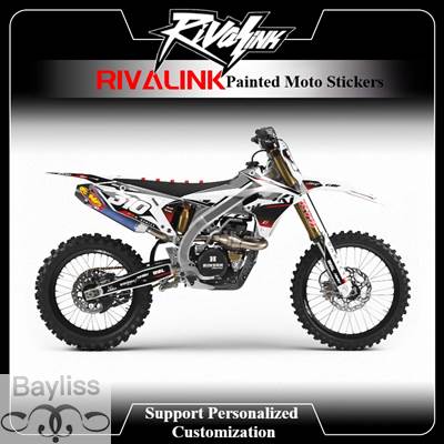 【並行輸入品】 スズキ-フルバイクステッカーキット カスタム可能バイクグラフィックデカール 3m rmz 250 450 2018 2019 2020 2021 2022 2023 2024_2