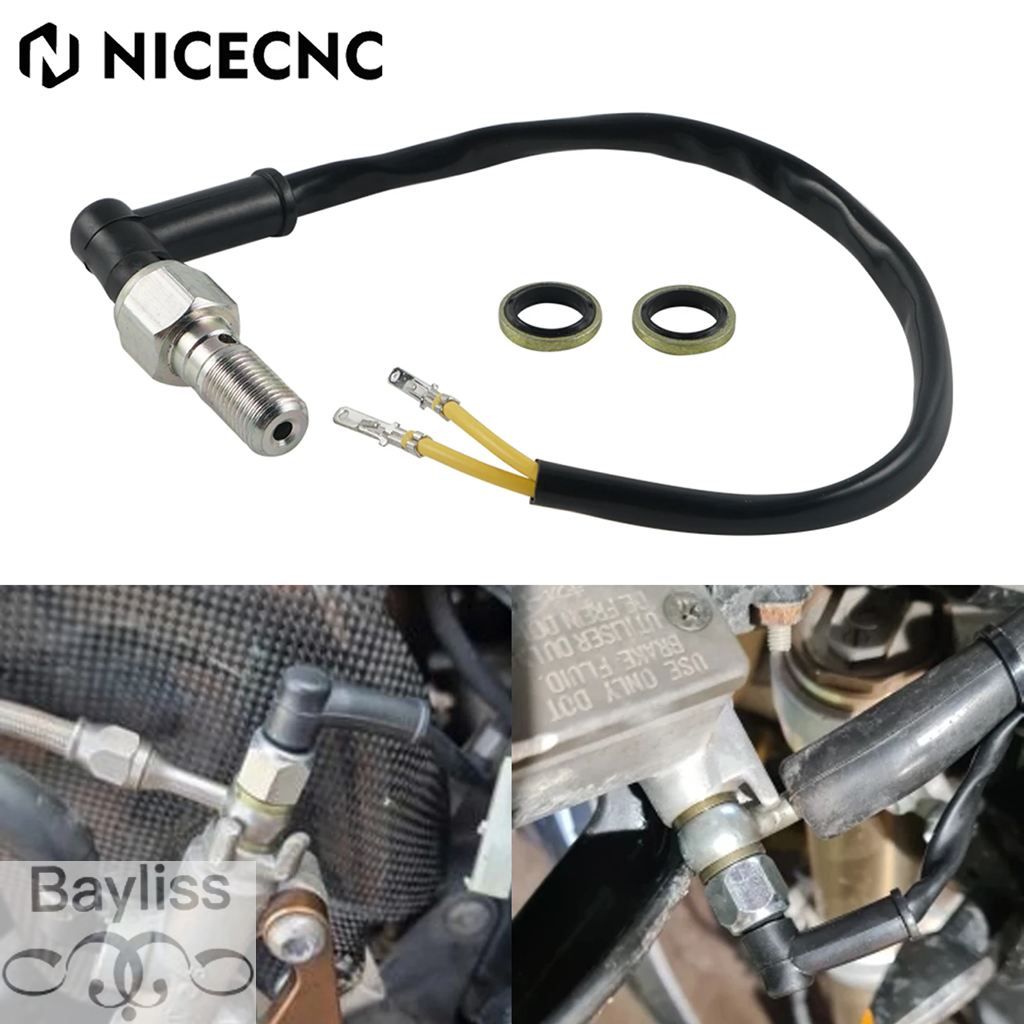 並行輸入品】M10x1.25 M10x1.00 バイクリア油圧ブレーキライトスイッチ