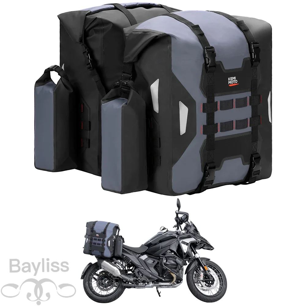 並行輸入品】バイクサドルバッグ 52L PVC 防水サイドバッグ ボトル