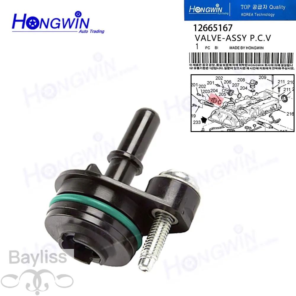 【並行輸入品】12663027 12665167 12665166 ポジティブクランクケース換気 PCV バルブシボレーマリブ 1.5L 2 ...