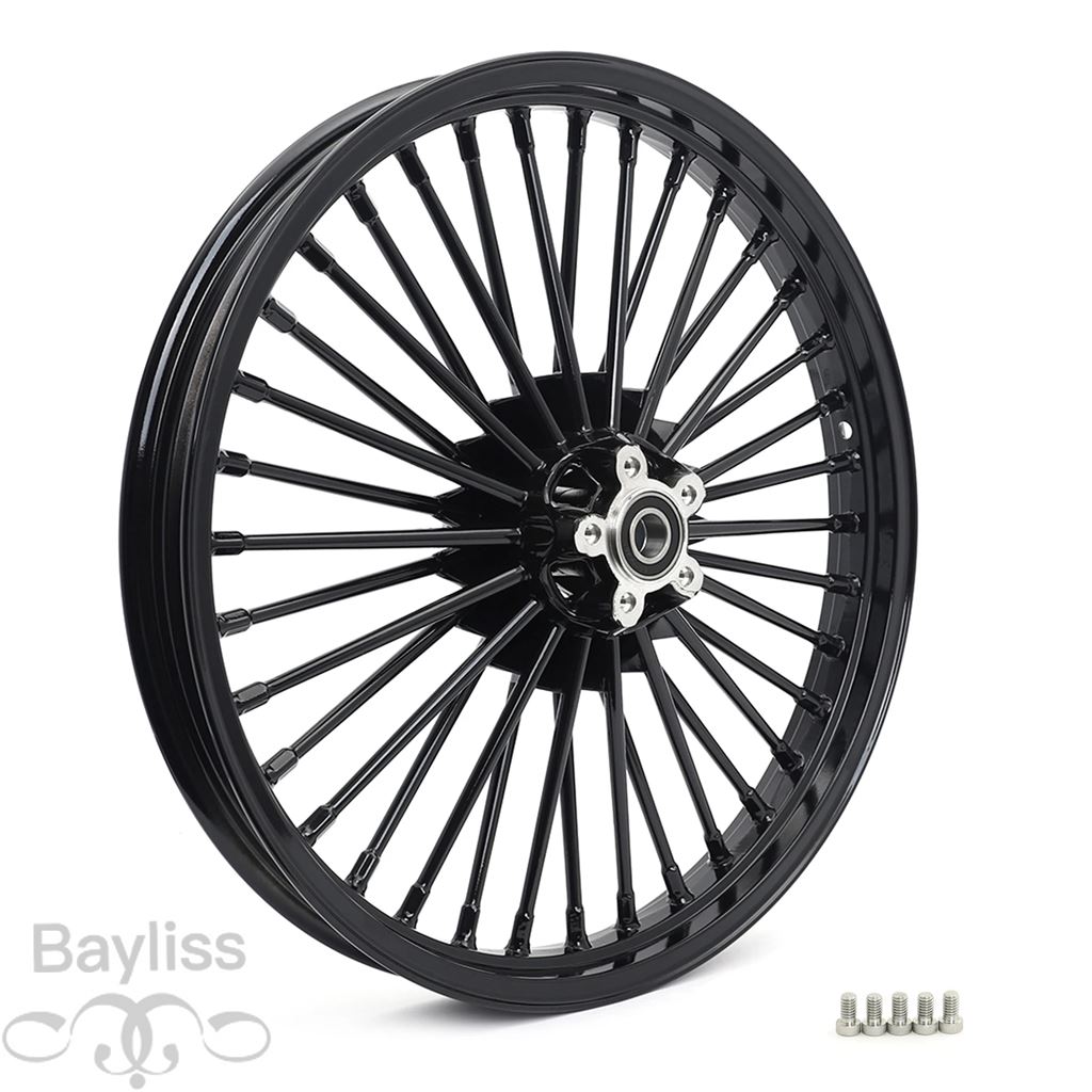 【並行輸入品】フロント19インチ2.5インチホイールリムファットスポークダイナファットボブFXDFローライダーFXDLストリートボブFXDBスイッチバックFLDスーパの画像