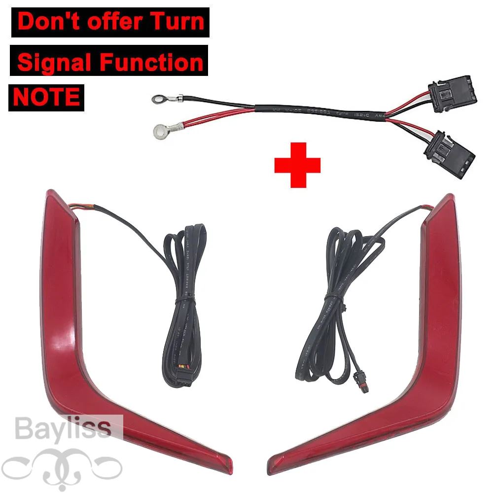 【並行輸入品】ホンダゴールドウイングgl1800 f6b 2018 2019 2020 2021用ledリアサドル ライト ハザード灯 赤レンズキット 1ペア_3