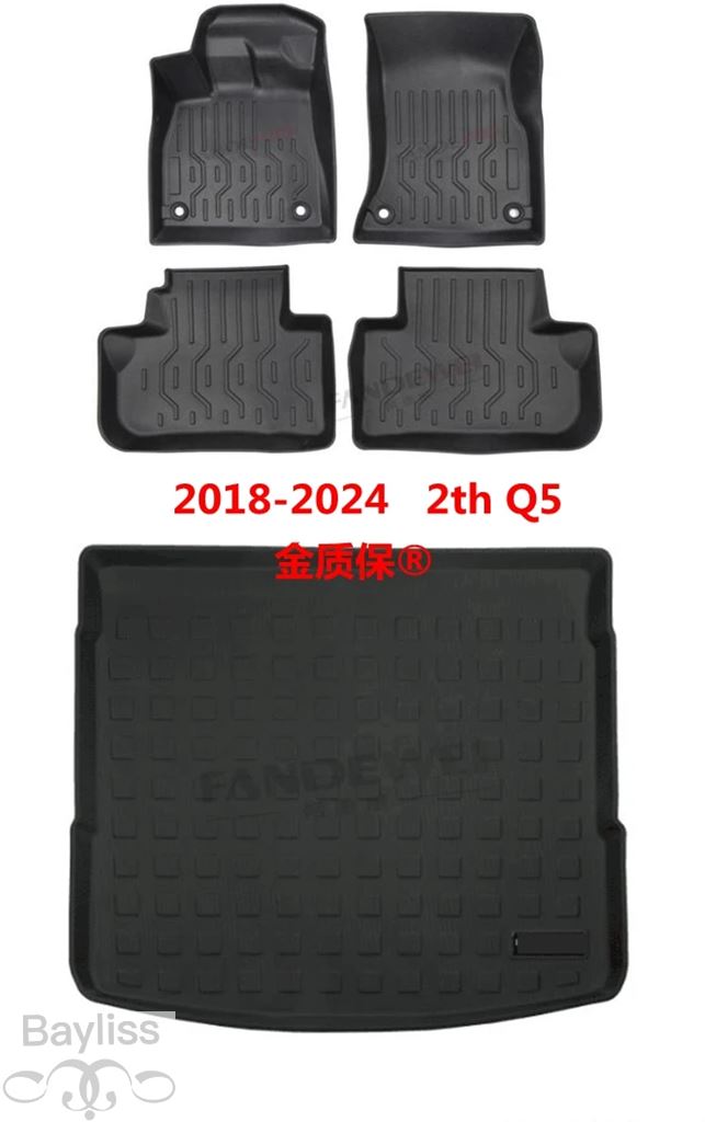 並行輸入品】2018-2024年式アウディQ5用フロアマット カーペット 