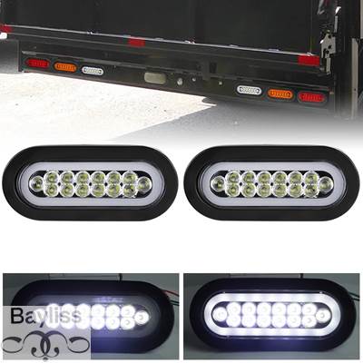 並行輸入品】 楕円形ウィンカーランプ 6インチLEDテールライト 12V 24V
