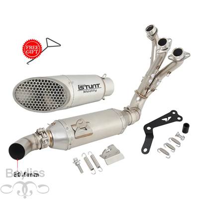 【並行輸入品】 ヤマハmt09 fz09 xsr900 xsr 900 トレーサー9 gt 2022 2023用フロントリンクエキゾーストサイレンサー_5