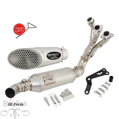 【並行輸入品】 ヤマハmt09 fz09 xsr900 xsr 900 トレーサー9 gt 2022 2023用フロントリンクエキゾーストサイレンサー_6