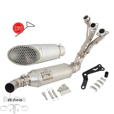【並行輸入品】 ヤマハmt09 fz09 xsr900 xsr 900 トレーサー9 gt 2022 2023用フロントリンクエキゾーストサイレンサー_2