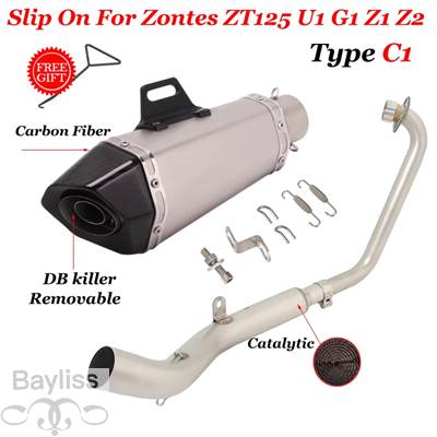 【並行輸入品】 バイク用エキゾーストサイレンサー フロントリンクパイプ DBキラー zt125 u1 g1 z1 z2 2021 2022 51mmの画像