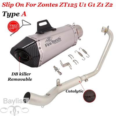 【並行輸入品】 バイク用エキゾーストサイレンサー フロントリンクパイプ DBキラー zt125 u1 g1 z1 z2 2021 2022 51mmの画像